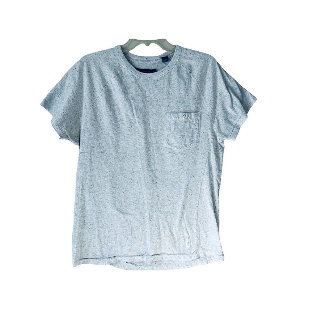 Women's Large French Connections Gray Tee T-Shirt Front Pocket